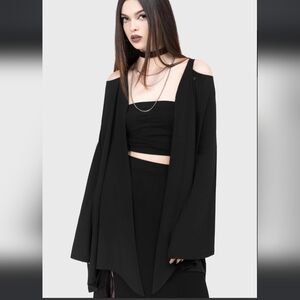 Killstar Black Open Cardigan